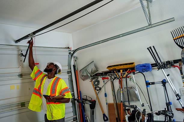Professional Garage Door technician working in Highland Village, TX